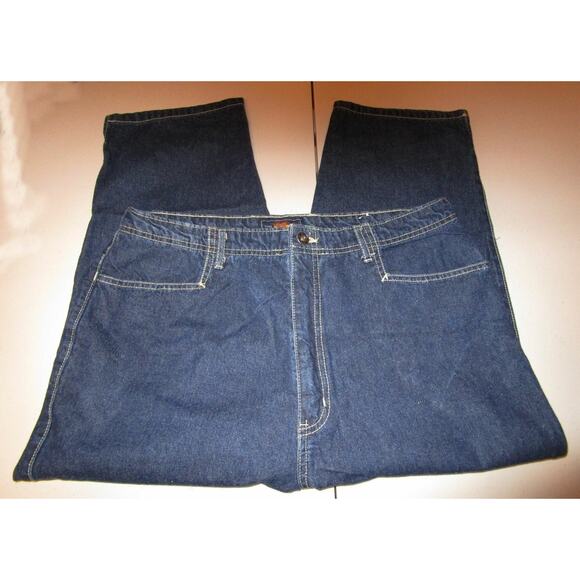 Vtg Route 66 Dark Wash Blue Denim Capri Jeans 15/16 Baggy High Rise Indie Y2K - Picture 3 of 6